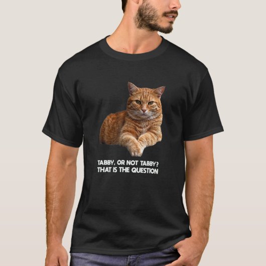 Oranje Abby Kat Meme T-shirt (Voorkant)