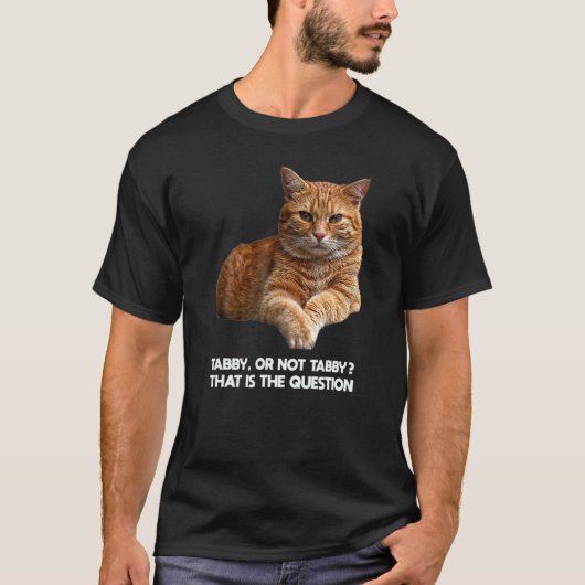 Oranje Abby Kat Meme T-shirt (Voorkant)