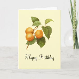  Oranje Abrikozen Waterverf Birthday Kaart