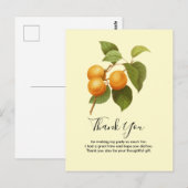  Oranje abrikozen Waterverf Dank u wel Briefkaart (Voorkant / Achterkant)