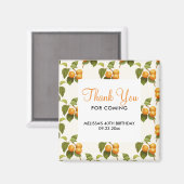  Oranje abrikozen Waterverf Dank u wel Magneet (Voorkant / Achterkant)