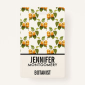  Oranje Abrikozen Waterverf Patroon Badge (Achterkant)