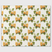  Oranje Abrikozen Waterverf Patroon Cadeaupapier (Vlak)