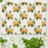 Oranje Abrikozen Waterverf Patroon Theedoek (Gevouwen)