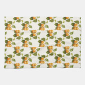 Oranje Abrikozen Waterverf Patroon Theedoek (Horizontaal)