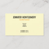 Oranje Abrikozen Waterverf Patroon Visitekaartje (Achterkant)