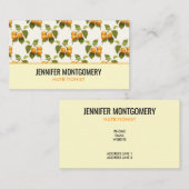 Oranje Abrikozen Waterverf Patroon Visitekaartje (Voorkant / Achterkant)