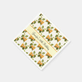 Oranje Abrikozen Waterverf Patroonpartij Servet (Hoek)