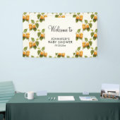  Oranje Abrikozen Waterverf Patroonpartij Spandoek (Beurs)