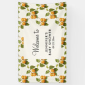  Oranje Abrikozen Waterverf Patroonpartij Spandoek (Verticaal)