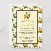 Oranje Abrikozen Waterverf Pattern Birthday Kaart (Voorkant)