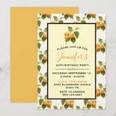 Oranje Abrikozen Waterverf Pattern Birthday Kaart (Voorkant / Achterkant)