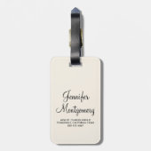 Oranje Abrikozen Waterverf Tekening Bagagelabel (Achterkant verticaal)