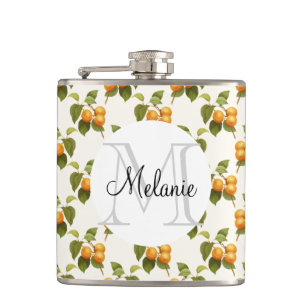  Oranje Abrikozen Waterverf Tekening Heupfles