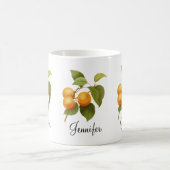 Oranje Abrikozen Waterverf Tekening Koffiemok (Center)