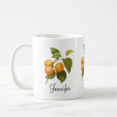 Oranje Abrikozen Waterverf Tekening Koffiemok (Links)