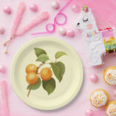  Oranje Abrikozen Waterverf Tekening Papieren Bordje (Feest)