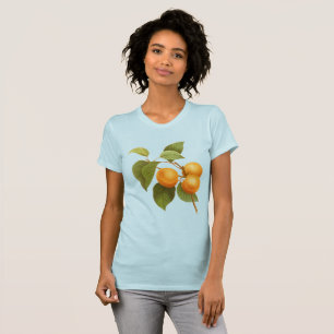  Oranje Abrikozen Waterverf Tekening T-shirt