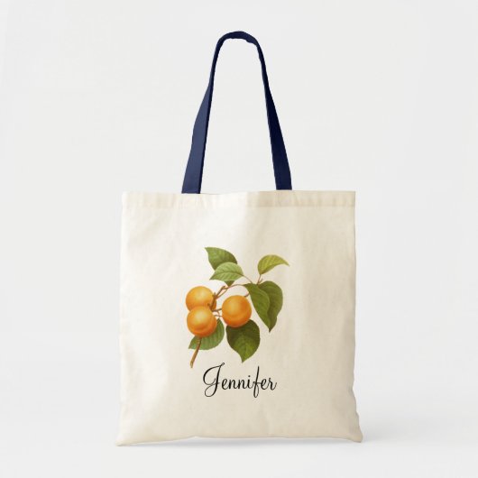 Oranje Abrikozen Waterverf Tekening Tote Bag (Voorkant)
