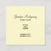  Oranje Abrikozen Waterverf Tekening Vierkante Visitekaartje (Achterkant)