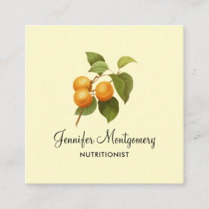  Oranje Abrikozen Waterverf Tekening Vierkante Visitekaartje