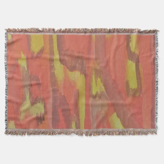 Oranje Abstract afdrukken Deken (Voorkant)