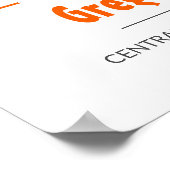 Oranje Abstract Afstuderen van de Borstelfoto van Poster (Hoek)