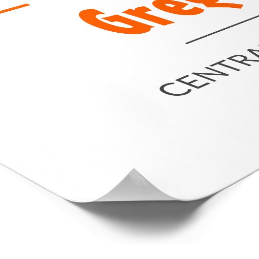 Oranje Abstract Afstuderen van de Borstelfoto van  Poster (Hoek)