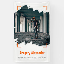 Oranje Abstract Afstuderen van de Borstelfoto van Spandoek