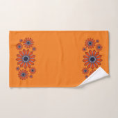 Oranje Abstract Bloemmotief Bad Handdoek (Handdoek)