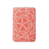 Oranje abstract bloempatroon badmat (Voorkant Verticaal)