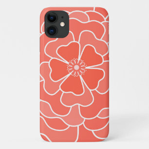 Oranje abstract bloempatroon Case-Mate iPhone case