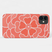 Oranje abstract bloempatroon Case-Mate iPhone case (Achterkant (horizontaal))