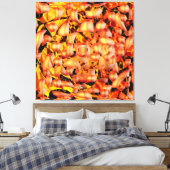 Oranje Abstract Canvas Afdruk (Insitu (Slaapkamer))