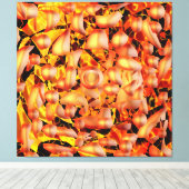 Oranje Abstract Canvas Afdruk (Insitu (Houten vloer))