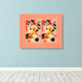 Oranje Abstract Canvas Afdruk (Insitu (Houten vloer))