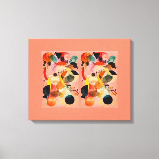 Oranje Abstract Canvas Afdruk (Voorkant)