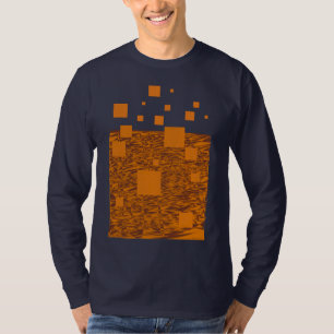 Oranje Abstract flessenchemie kunst Sci Fi T-shirt
