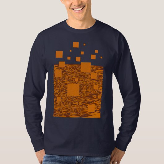 Oranje Abstract flessenchemie kunst Sci Fi T-shirt (Voorkant)