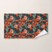 Oranje Abstract Floral Pattern Bad Handdoek (Handdoek)