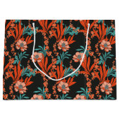 Oranje Abstract Floral Pattern Groot Cadeauzakje (Voorkant)