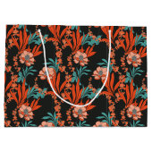 Oranje Abstract Floral Pattern Groot Cadeauzakje (Achterkant)