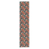 Oranje Abstract Floral Pattern Korte Tafelloper (Voorkant)