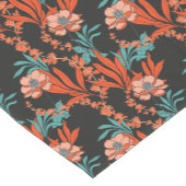 Oranje Abstract Floral Pattern Korte Tafelloper (Hoek)