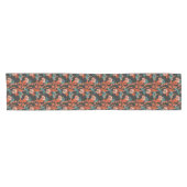 Oranje Abstract Floral Pattern Korte Tafelloper (Horizontaal)