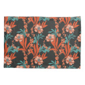 Oranje Abstract Floral Pattern Kussensloop (Achterkant-Links)