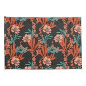 Oranje Abstract Floral Pattern Kussensloop (Achterkant-Rechts)