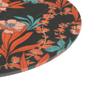 Oranje Abstract Floral Pattern Snijplank (Hoek)