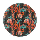 Oranje Abstract Floral Pattern Snijplank (Voorkant)