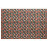 Oranje Abstract Floral Pattern Stof (Yard (91,4 cm))